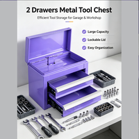 Armoire à outils portable en acier avec 3 tiroirs, verrouillable, OEM OBM, capacité de charge de 300 kg, garantie de 3 ans, rangement d'outils