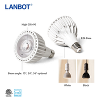 ETL CE Lumen élevé PAR 30 lumière LED blanc chaud projecteurs à intensité variable 10W 30W 40W AC85-240V E26 E27 COB Anti-éblouissement Par20 ampoules Led
