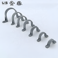 Support de conduit rigide en PVC à 2 trous avec colliers de serrage en U et support de fixation pour suspension de câbles
