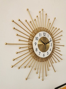 Horloge murale moderne en <span class=keywords><strong>fer</strong></span> forgé or, Design rétro, luxe, horloge murale créative, vente directe d'usine, nouvelle collection - Product Image 3