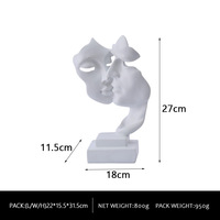 Nordique résine maison accessoires décoratifs amoureux Statues décor à la maison baiser Sculpture saint valentin cadeau de mariage cadeau de noël
