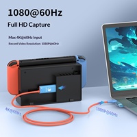 Carte de capture Nintendo Switch 4K60Hz haute définition pour diffusion en direct de jeux PS5, tablette, ordinateur portable, câble vidéo, double entrée USB/Type-C, compatible avec tous les appareils