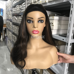 Pelo virgen europeo de la mejor calidad, peluca Kosher judía, banda larga, corta, sin capas, de lujo, Color <span class=keywords><strong>Balayage</strong></span>, <span class=keywords><strong>ondulado</strong></span> - Product Image 4