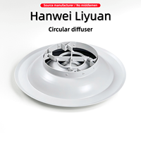 Diffuseur circulaire en aluminium léger haute dureté, économie d'énergie, pour magasin de détail, hall d'exposition, certifié CE ISO