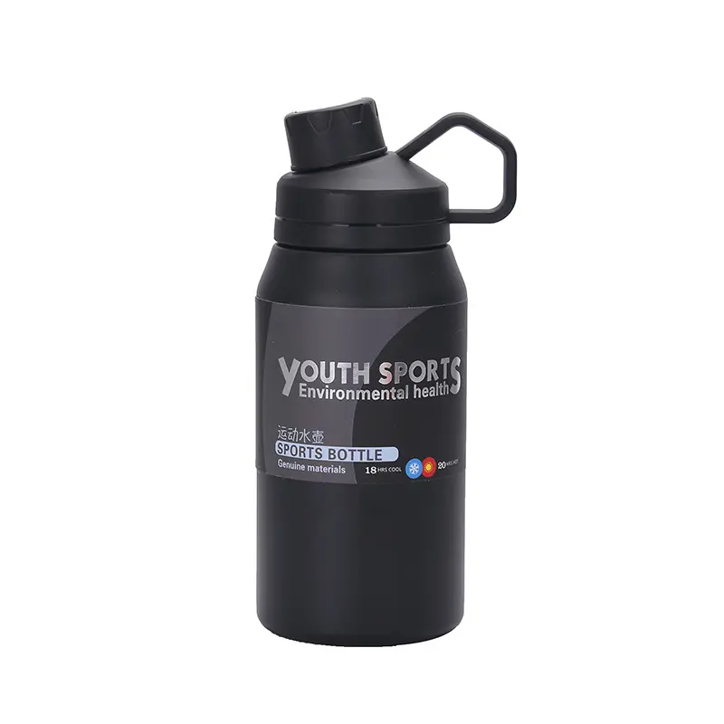 Hot Design stainless steel sports kettle large capacity vacuum thermos carries handle cycling water bottle outdoors