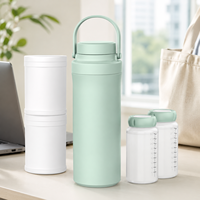 Gobelet isotherme portable manuel pour lait maternel, bouteille de refroidissement imprimée pour le stockage du lait maternel, idéal pour les voyages, les mamans et l'extérieur, OEM Camp
