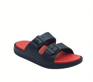 Sandales unisexes à double bride en EVA bleu marine taille 25 – Confortables, plates, d'été, avec fermeture à boucle solide - Product Image 1