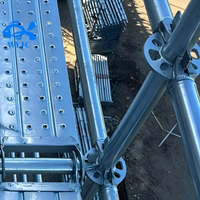 Échafaudage Ringlock en acier galvanisé de fabrication chinoise, vente chaude, avec planches en acier en option