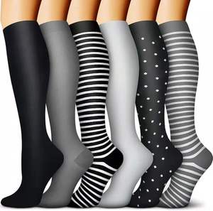 Chaussettes de compression en gros pour hommes et femmes, pour œdèmes, diabète, varices, chaussettes de sport, course en extérieur, compression - Product Image 5