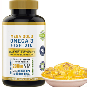 En stock – Capsules molles d'huile de poisson EPA & <span class=keywords><strong>DHA</strong></span> Oméga-3 pour améliorer la mémoire et le sommeil – Directement de l'usine source - Product Image 2