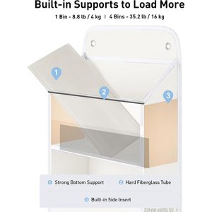 Organizador para colgar sobre la puerta, 10 bolsillos, color blanco crema, almacenamiento para juguetes y artículos esenciales para bebés, montaje en puerta - Product Image 4