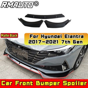Para Hyundai Elantra 2017-2021 7ª Generación, Spoiler Delantero, Cubierta de Parachoques, Protector de Parachoques, Labio Delantero, Kit de Carrocería, Accesorios para Coche - Product Image 2