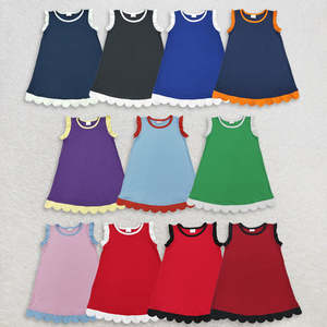 เด็กผู้หญิง เด็กเล็ก เดรสแขนกุด ความยาวระดับเข่า เสื้อผ้าฝ้าย - Product Image 1