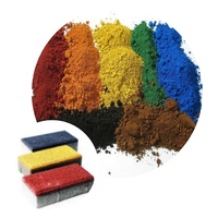 Fabrication de papier de sol de revêtement de brique de couleur jaune d'oxyde de fer 313 matériau de teinture en poudre de pigment inorganique