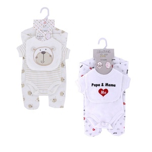 Ensemble 5 Pièces Tenue Coton Bébé Garçons Filles Naissance 0-3 <span class=keywords><strong>Mois</strong></span> : Hauts, Chapeau et Pantalon - Product Image 4