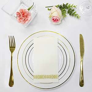 Serviettes jetables pour invités, 100 pièces, douces, absorbantes, sensation de <span class=keywords><strong>lin</strong></span>, 1 plis, serviettes en <span class=keywords><strong>papier</strong></span> décoratives pour salle de bain, style sac - Product Image 4