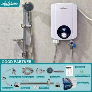 เครื่องทำน้ำร้อนไฟฟ้าอัจฉริยะไม่มีถังพลังงานต่ำติดผนังขนาดเล็กสำหรับใช้ในครัวเรือนอาบน้ำพลาสติกแบบอังกฤษ - Product Image 5