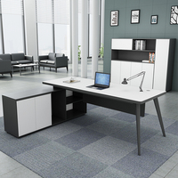 Scrivania da Ufficio a L Minimalista Industriale, Tavolo Professionale per Manager e Dirigenti