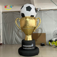 Trophée de football gonflable Trophée de la publicité gonflable doré géant élevé