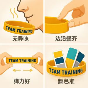 Pulseras de Silicona Personalizadas Le Yi Negras con Letras Amarillas, Frases Inspiradoras en Inglés, Motivación Corporativa, Recompensas para Empleados - Product Image 5