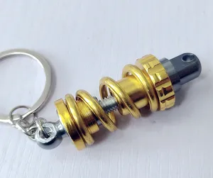 Car Motorcycle Modified Shock Absorber Keychain Car Automobile Damping Modified Key Ring Orange heavy duty style