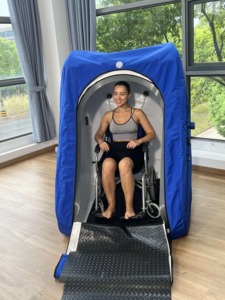 Chambre hyperbare à coque souple <span class=keywords><strong>MACY</strong></span>-PAN 1.5 ATA, pour position allongée et assise, capsule d'oxygénothérapie HBOT pour le bien-être à domicile, certifiée CE ISO - Product Image 4