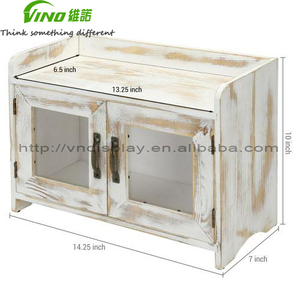 Estante de Almacenamiento de Dos Niveles para Encimera de Cocina, de Madera Blanqueada, Multifuncional, Tamaño Personalizable, No Plegable, Tipo de Piso, Exhibición - Product Image 6