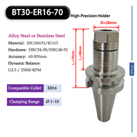 Pemegang Collet BT-ER Presisi Tinggi CNC untuk Mesin Pemotong Logam