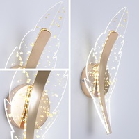 Lampe murale créative en acrylique à plumes pour fond de mur, appartement, mur TV, vestiaire, veilleuse LED murale