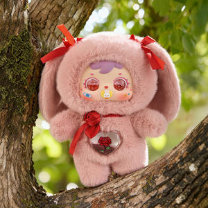 Trois figurines en peluche douces « Three Little Fuzzies Mood Gummies » 400g, boîte surprise, figurine créative de dessin animé, lapin du Nouvel An, ornement en peluche - Product Image 4