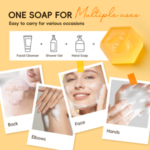 Jabón Sólido Artesanal Laikou Honey Natural Glow, Limpiador <span class=keywords><strong>Facial</strong></span>, <span class=keywords><strong>Gel</strong></span> de Ducha, Jabón para Manos, Cara, Espalda y Codos, 20g - Product Image 2