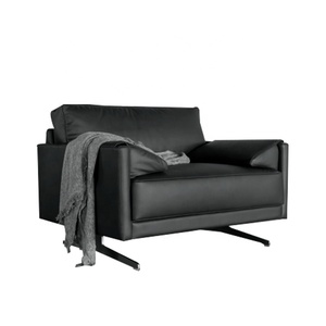 Sillón de Recepción de Oficina Moderno, Lujoso y Cómodo, en Cuero Negro, Modelo MY-OS21103 - Product Image 6