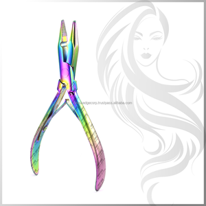 Customized Micro <b>Beading</b> Pliers Hair <b>Extension</b> Crimp Tool Styling Tools Stainless Steel Precision Hair <b>Extension</b> Pliers - Product Image 3