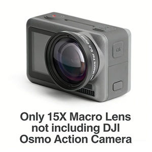Lente Macro Esterna HD con Ingrandimento Ottico 15X ad Alta Definizione per Videocamera Sportiva DJI Osmo Action - Product Image 1