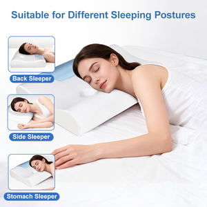 <span class=keywords><strong>Oreiller</strong></span> cervical orthopédique moderne avec rembourrage en mousse à mémoire de forme, motif uni, 200TC, pour dormir au lit - Product Image 5