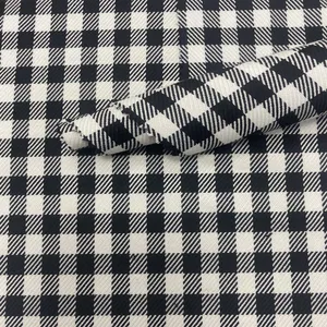 Wholesale Factory Heavyweigh Anti-Static T/R Spandex Yarn Dyed Check Fabrics For Clothing