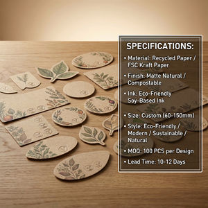 Rouleau d'étiquettes alimentaires autocollantes écologiques, autocollant personnalisé pour produits naturels et biologiques pour les marques végétariennes et écologiques - Product Image 3