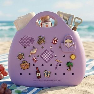 Sac de plage en EVA tendance, directement de l'usine, sac de shopping imperméable, sac de voyage en caoutchouc lavable pour femmes, sacs d'extérieur pour femmes - Product Image 1