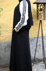 6192 # moda invierno cerrado Abaya túnica ropa islámica mujeres musulmanas ropa deportiva Dubai Abaya - Product Image 4