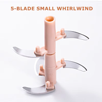 Multifunctionele handmatige mini-knoflookhakker, groentesnijder, voedselverwerker, draagbare blender met trekkoord, eenvoudig te reinigen.