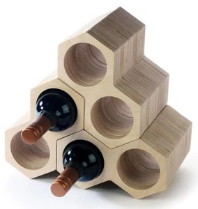 Estante de Metal y madera para encimera de 12 botellas, estante de vino <span class=keywords><strong>Natural</strong></span> con clavijas negras - Product Image 4