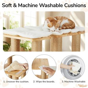 Massivholz und Schaum Moderne Haustier möbel Komfortable, langlebige, stabile Hunde treppe mit 6 Kombinationen mit mehreren Höhen - Product Image 4