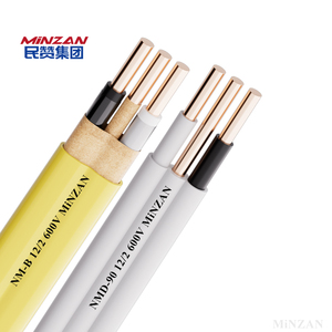 <span class=keywords><strong>Cable</strong></span> de Alambre para Construcción de Viviendas American Standard NMD-90 NM-B NMD 90 NM B AC90 TECK90 THHN NYM-J NYM-O 14/2 12/2 PVC Doble y con <span class=keywords><strong>Tierra</strong></span> - Product Image 1