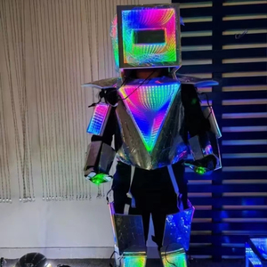 <span class=keywords><strong>Disfraz</strong></span> de Robot con Espejo LED y CO2 para Adultos, <span class=keywords><strong>Disfraz</strong></span> de Robot con Luces LED para Adultos, <span class=keywords><strong>Disfraz</strong></span> de Cosplay de Robots para Fiestas y Espectáculos - Product Image 1