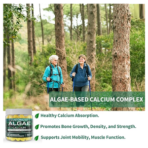 Private label alghe calcio integratore di gomma estratto da alghe rosse islandesi con aggiunta di magnesio vitamina K2 e boro - Product Image 3