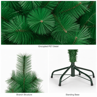 BinChi Hochwertige Maßgefertigte Verschlüsselte PET Neon Wetterfeste Große Dekorative Weihnachtsbaum-Ornamente für Innen Ohne Beleuchtung