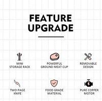 Appareils de cuisine - Mixeur plongeant électrique et manuel portable, silencieux, pour usage domestique