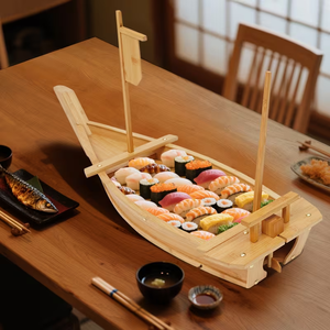<span class=keywords><strong>Plateau</strong></span> <span class=keywords><strong>de</strong></span> service pour sushis 28/31,5 pouces, grand format, pour restaurant ou maison, fêtes, buffets, <span class=keywords><strong>plateau</strong></span> à sushis en bois - Product Image 4