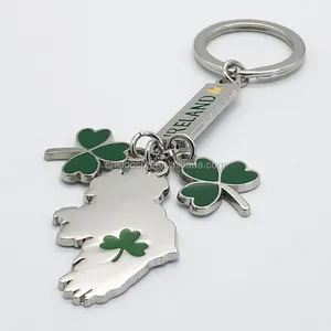 Porte-clés souvenir personnalisé en métal irlande, vente en gros