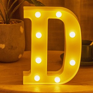 Alfabeto de feliz cumpleaños, luces LED con letras, luz blanca <span class=keywords><strong>c</strong></span>álida, funciona con pilas, luces nocturnas para fiesta de cumpleaños de boda - Product Image 6